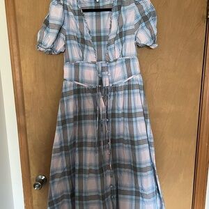 Hill House Plaid Puff Sleeve Dress